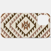Aztec-Diamant-Muster-Design Braun+Creme Case-Mate iPhone Hülle (Rückseite (Horizontal))