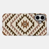Aztec-Diamant-Muster-Design Braun+Creme Case-Mate iPhone Hülle (Rückseite (Horizontal))
