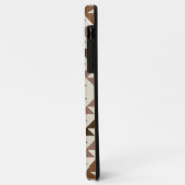 Aztec-Diamant-Muster-Design Braun+Creme Case-Mate iPhone Hülle (Hinten/Links)
