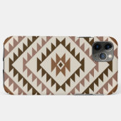 Aztec-Diamant-Muster-Design Braun+Creme Case-Mate iPhone Hülle (Rückseite (Horizontal))