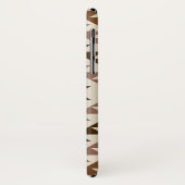 Aztec-Diamant-Muster-Design Braun+Creme Case-Mate iPhone Hülle (Hinten/Links)