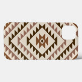 Aztec-Diamant-Muster-Design Braun+Creme Case-Mate iPhone Hülle (Rückseite (Horizontal))