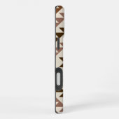 Aztec-Diamant-Muster-Design Braun+Creme iPhone Hülle (Rechte Seite)