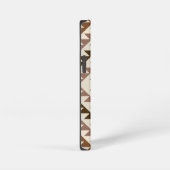 Aztec-Diamant-Muster-Design Braun+Creme iPhone Hülle (Rechte Seite)