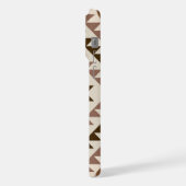 Aztec-Diamant-Muster-Design Braun+Creme iPhone Hülle (Linke Seite)