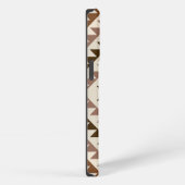 Aztec-Diamant-Muster-Design Braun+Creme iPhone Hülle (Rechte Seite)