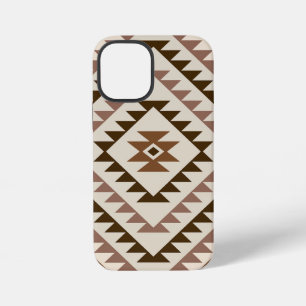 Aztec-Diamant-Muster-Design Braun+Creme iPhone 12 Mini Hülle