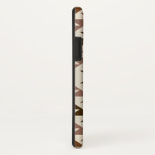 Aztec-Diamantmotiv-Design Braun+Creme Case-Mate iPhone Hülle (Hinten/Rechts)
