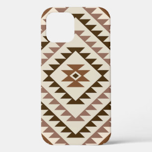 Aztec-Diamantmotiv-Design Braun+Creme Case-Mate iPhone Hülle