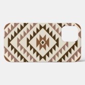 Aztec-Diamantmotiv-Design Braun+Creme Case-Mate iPhone Hülle (Rückseite (Horizontal))