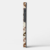 Aztec-Diamantmotiv-Design Braun+Creme Case-Mate iPhone Hülle (Rückseite / Links)