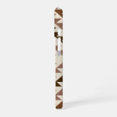 Aztec-Diamantmotiv-Design Braun+Creme iPhone 16 Hülle (Linke Seite)