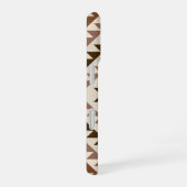 Aztec-Diamantmotiv-Design Braun+Creme iPhone 16 Hülle (Rechte Seite)