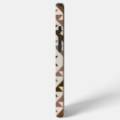 Aztec-Diamantmotiv-Design Braun+Creme iPhone Hülle (Linke Seite)