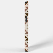Aztec-Diamantmotiv-Design Braun+Creme iPhone Hülle (Rechte Seite)
