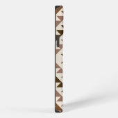 Aztec-Diamantmotiv-Design Braun+Creme iPhone Hülle (Rechte Seite)