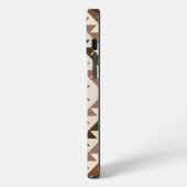 Aztec-Diamantmotiv-Design Braun+Creme iPhone Hülle (Linke Seite)