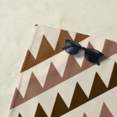 Aztec-Diamantmotiv-Design Braun+Creme Strandtuch (Beispiel)