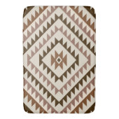 Aztec-Diamantmuster-Design Braun+Creme Badematte (Vorderseite Vertikal)