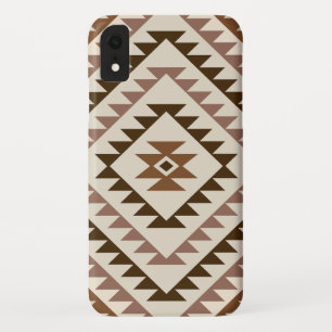 Aztec-Diamantmuster-Design Braun+Creme Case-Mate iPhone Hülle
