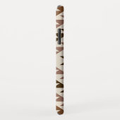 Aztec-Diamantmuster-Design Braun+Creme Case-Mate iPhone Hülle (Hinten/Rechts)