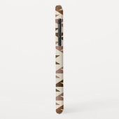 Aztec-Diamantmuster-Design Braun+Creme Case-Mate iPhone Hülle (Hinten/Links)