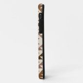 Aztec-Diamantmuster-Design Braun+Creme Case-Mate iPhone Hülle (Hinten/Links)