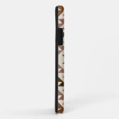 Aztec-Diamantmuster-Design Braun+Creme Case-Mate iPhone Hülle (Hinten/Rechts)