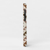 Aztec-Diamantmuster-Design Braun+Creme Case-Mate iPhone Hülle (Hinten/Links)