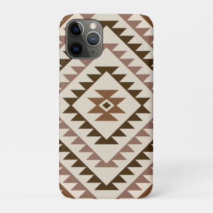 Aztec-Diamantmuster-Design Braun+Creme Case-Mate iPhone Hülle