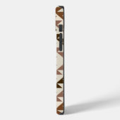 Aztec-Diamantmuster-Design Braun+Creme Case-Mate iPhone Hülle (Rückseite / Links)