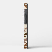 Aztec-Diamantmuster-Design Braun+Creme Case-Mate iPhone Hülle (Rückseite / Links)