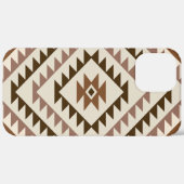 Aztec-Diamantmuster-Design Braun+Creme Case-Mate iPhone Hülle (Hinten (horizontal))