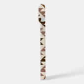 Aztec-Diamantmuster-Design Braun+Creme iPhone Hülle (Linke Seite)