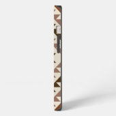 Aztec-Diamantmuster-Design Braun+Creme iPhone Hülle (Linke Seite)