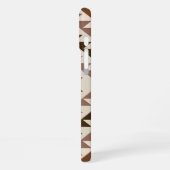 Aztec-Diamantmuster-Design Braun+Creme iPhone Hülle (Linke Seite)