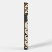Aztec-Diamantmuster-Design Braun+Creme iPhone Hülle (Rechte Seite)