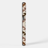 Aztec-Diamantmuster-Design Braun+Creme iPhone Hülle (Rechte Seite)