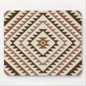 Aztec-Diamantmuster-Design Braun+Creme Mousepad (Vorne)