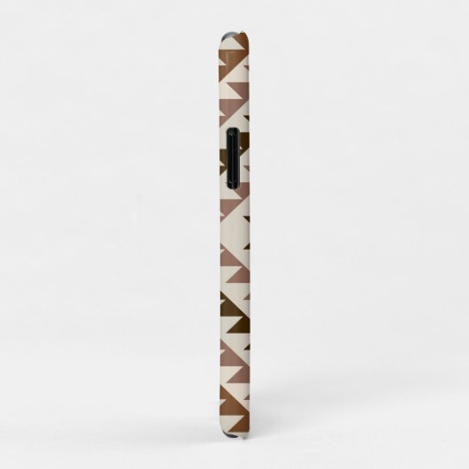 Aztec Diamond Motif Design Browns+Cream Case-Mate iPhone Hülle (Hinten/Rechts)