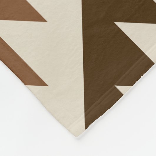 Aztec Diamond Motif Design Browns+Cream Fleecedecke (Ecke)