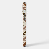 Aztec Diamond Motif Design Browns+Cream iPhone Hülle (Linke Seite)