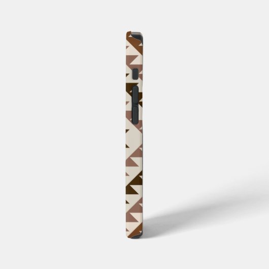 Aztec Diamond Motif Design Browns+Cream iPhone Hülle (Linke Seite)