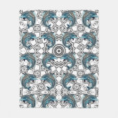 Aztec Dolphin Pattern Fleecedecke (Vorderseite)