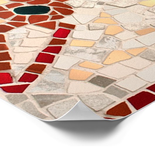 Aztec Dragon Mosaic Poster (Ecke)