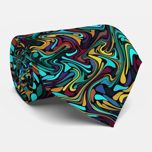 Aztec Dream Fraktal Krawatte (Gerollt)
