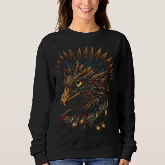 Aztec Eagle Azteca Native Mexico Animal Mexican Sweatshirt (Vorderseite)