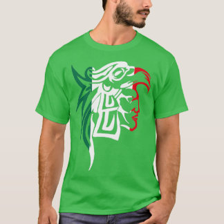 Aztec Eagle Warrior Mexican Flag T-Shirt