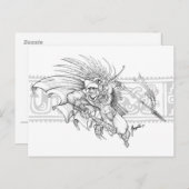 Aztec Eagle Warrior Postkarte (Vorne/Hinten)