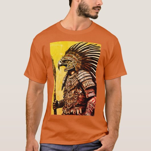 Aztec Eagle Warrior T - Shirt - Intricate Tattoo (Vorderseite)